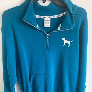 PINK Teal Half-Zip